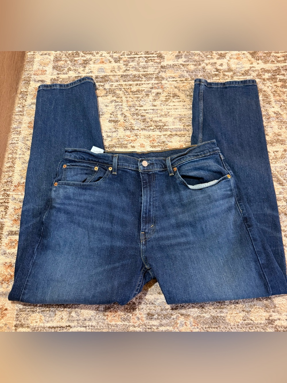 Levi’s 505 Regular Fit Dark Wash Straight Leg Jeans Men’s 36x32